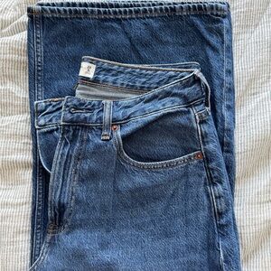 Abercrombie & Fitch Straight Blue Jeans, curve love, Long
